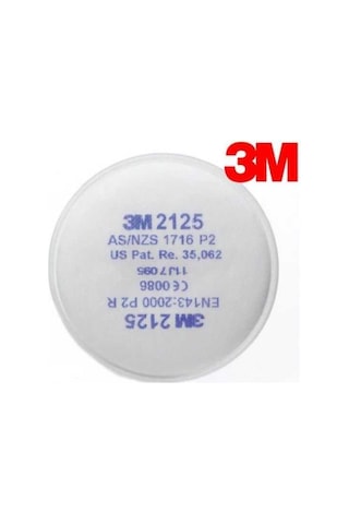 3M 2125 P2 Toz ve Duman Filtresi (1 Çift)