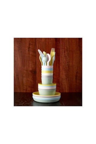 Ikea Kalas 6'lı Meşrubat Bardağı 230 Ml Beyaz Mavi Gri Sarı Çok Renkli