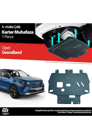 S-dizayn Opel Grandland Çelik Karter Muhafaza Koruma 2024 Üzeri A+ Kalite