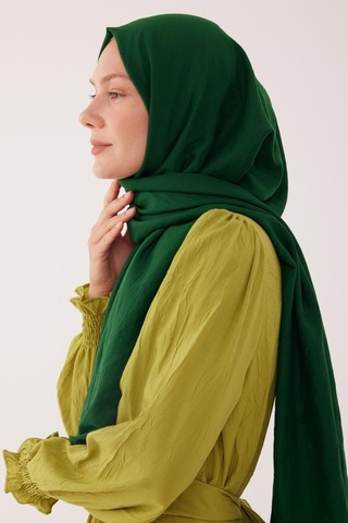 Mirsoy Scarf Düz Pamuk Şal - Yeşil Yeşil