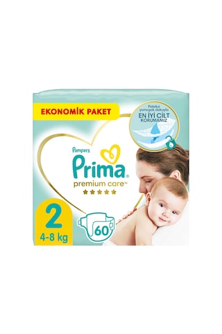 Prima Premium Care Bebek Bezi 2 Beden Jumbo Paket 60 Adet