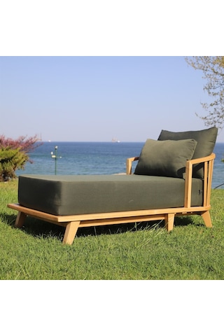 Motoryagmarket Emirgan Ahşap Şezlong -Kestane Lüx Seri