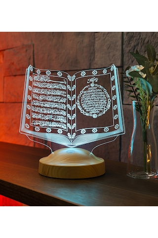Kuran-ı Kerim Model 3 Boyutlu Led Lamba