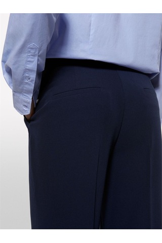 Sisley Viskoz Karışımlı Normal Bel Bol Paça Pantolon Kadın Lacivert Pantolon - 325a4kvxlf02ı