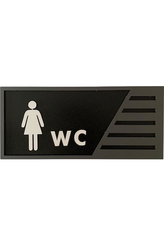 İnsan Figürlü Ahşap Wc Otel, Lokanta Vb. Lavaboları İçin Wc Yazısı