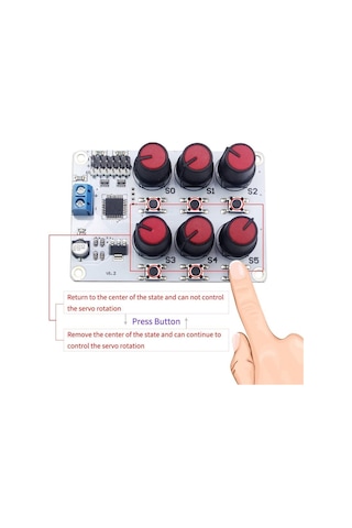 6 Kanal Potansiyometreli Servo Motor Kontrol Kartı