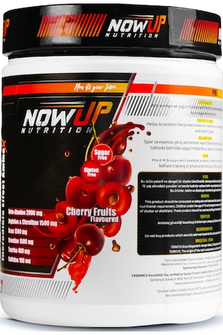 Nowup Nutrition Pre-Workout / Cherry 360 G