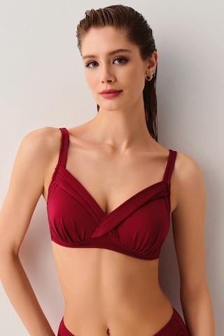 Suwen Kaplı Bantlı Toparlayıcı Bikini Üst Sbn25380c020 Bordo