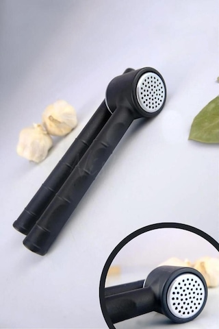 Nishev Koncis Sarımsak Ezici / Paslanmaz Çelik Sarımsak Sıkacağı Siyah