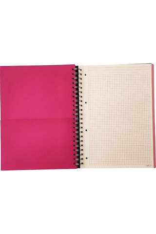 Le Color Lynel Mavi 3 Bölümlü Sert Kapak Spiral Kareli Defter