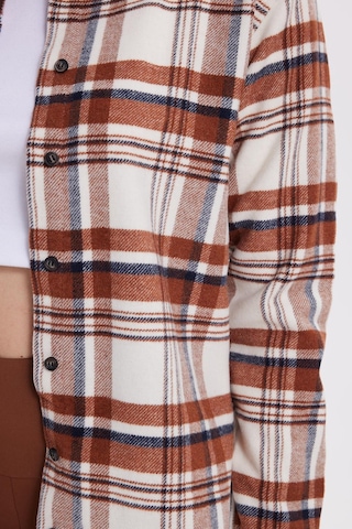Tudors Kadın Oversize Geniş Kalıp Oduncu Ekose Gömlek-42159 Çok Renkli