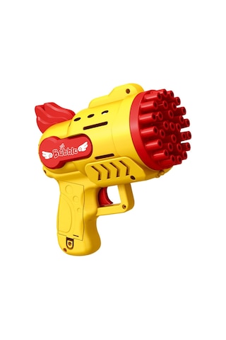 2 Adet Sarı Pembe Köpük Tabancası 29 Delikli Çoklu Köpük Atan Tabanca 2 Solisyon Hediye Bubbles Gun