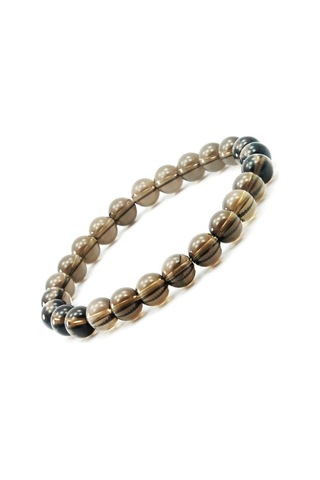 Dumanlı Kuvars Erkek Doğal Taş Bileklik Çok Renkli