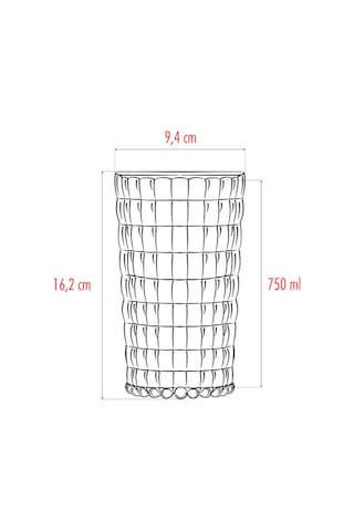 Akrilik Şeffaf Tekli Uzun Bardak & Su Meşrubat Bardağı 750 ml ( Büyük Boy & Cam Değildir )