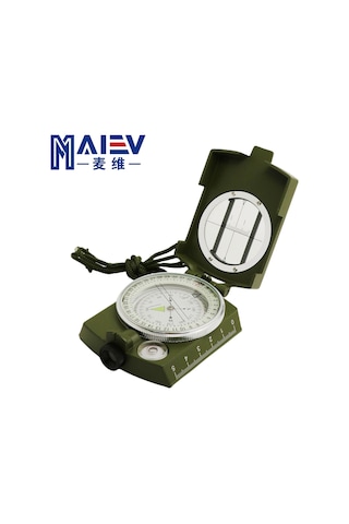 Dofolink Military Yeşili Dış Mekan Pusula - Yüksek Doğruluklu K4580 Amerika Tipi Kuzey Gösterici Çok Fonksiyonlu