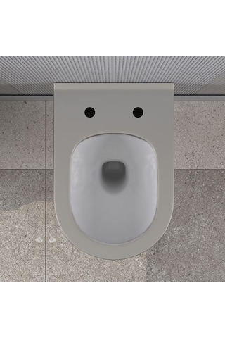 Lucco Asma Klozet İçi Beyaz Dışı Platin