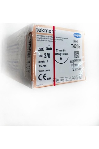 Doğsan Tekmon 3/0 Keskin 25 MM Emilebilir Cerrahi İplik