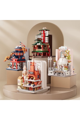 Balody Lezzet Sokağı Japon Lokantası Bl21320 Mini Blok Yapı Oyuncakları Seti
