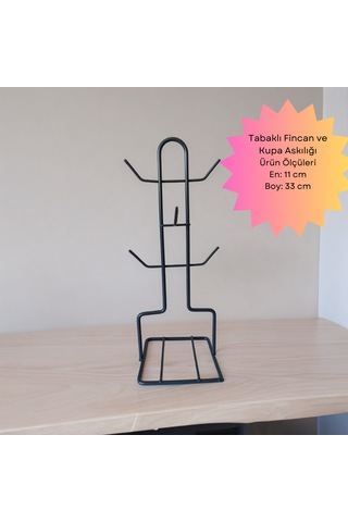 Fincan Askısı, Siyah Tabaklı Askılık