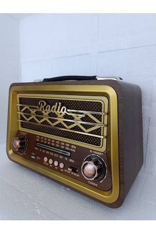 Bluetooth Hoparlör Fm Radyo Usb Tf Aux Ses Bombası Müzik Çalar Mp3 Çalar - Kahverengi- Tek Ebat
