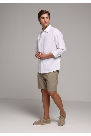 Colin's Colins Regular Fit Shirt Neck Düz Erkek Beyaz Uzun Kol Gömlek Cl1080088 Q1.v2 Wht