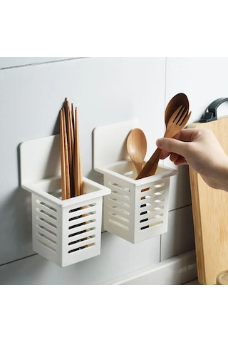 Padalink Duvar Takılı Multifonksiyonel Mutfak Gereçleri Rafı - Abs Malzeme, Kurutma Ve Organize Etme Özelliği, Delme Yok Kurulum Beyaz