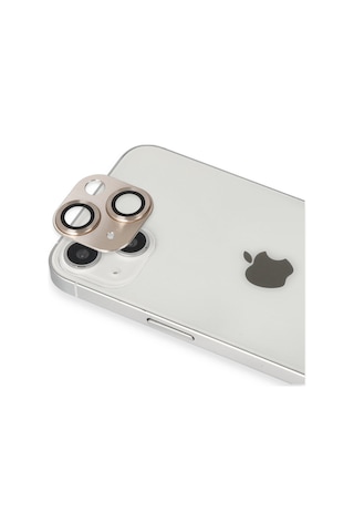 Apple iPhone Uyumlu 13 Pers Alüminyum Kamera Lens - Gold