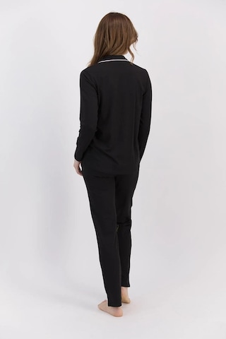 Pierre Cardin 7717 Gömlek Model Kadın Pijama Takım Siyah