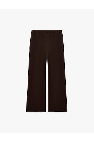 Koton Beli Bağcıklı Standart Bel Straight Fit Pantolon Kahverengi 7wak40029ek Kahve