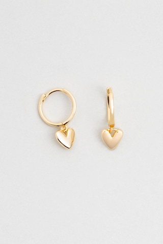 Romantik 18 Ayar Sarı Altın Kaplama Gümüş Küpe Sarı