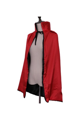 Suntek Yetişkin Çocuklar Saten Sihirbaz Cadı Pelerini 70-santim-kırmızı