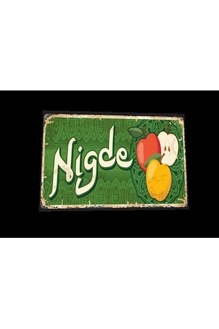 niğde şehir posterleri retro ahşap poster