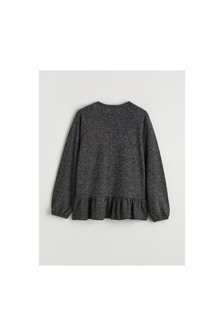Lc Waikiki Alıta Cıty Farkıyla Lcw Kids Gri Oval Yaka Fiyonk Detaylı Kız Çocuk Tişört Gri - 928163194 Gri