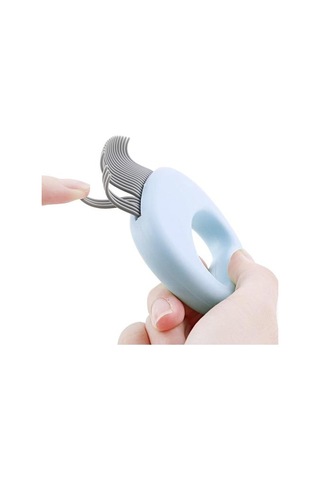 Kedi Tasarımı İle Evcil Hayvan Tarak - Mavi