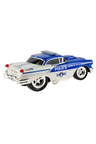 1:16 Ölçek Uzaktan Kumandalı Klasik Araba Super Polis Chewy Mavi