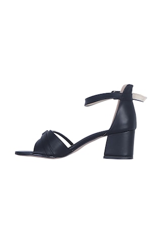 Ayakcenter Byn Ayışığı By23 Siyah Cilt Kadın 6cm Topuklu Sandalet Sıyah