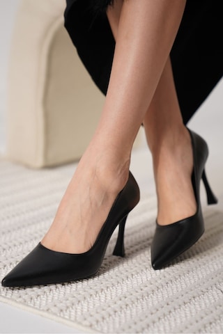 Blade Siyah Cilt Kadın Stiletto Siyah