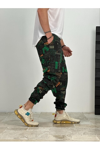 Cocopelli Erkek Mailbox Desenli Jogger Coc2395 Yeşil