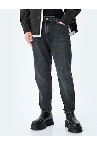 Koton Cepli Normal Bel Loose Fit Jean Pantolon - Steve Jean Gri 5wam40105ıd Gri