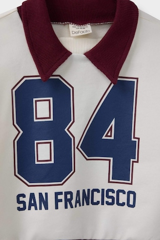 Defacto Erkek Bebek Gömlek Yaka Baskılı Sweatshirt F4675a525auer134 Ekru