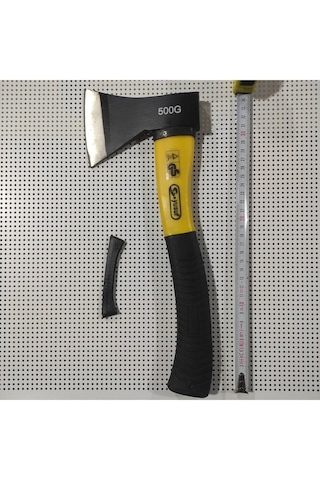 Fiber Saplı Balta Ultra Sağlam Ergonomik Tutuş Kamp Balta Ev Tipi Uzunluk : 34 Cm /500 Gr