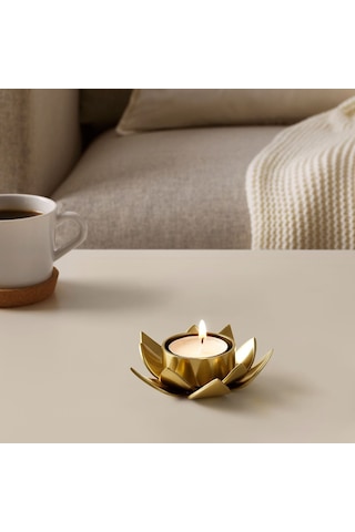 Tealight Mumluk, Altın Rengi, 3 Cm Acı Kahverengi