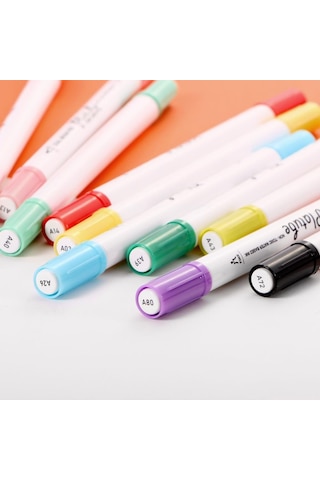 Platube Çift Taraflı Brush Pen 60’lı Marker Kalem Seti Bullet Jurnal Mandala Eskiz Boyama Seti