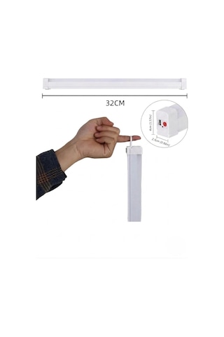 Usb Şarjlı 3 Modlu Mıknatıslı Otel-yurt-ev-kamp Feneri Led Şarjlı Işıldak 10 W 32 Cm Renkli