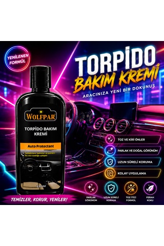 Torpido Bakım Kremi 230 Ml Toz İtici, Parlatıcı Ve Koruyucu Oto İç Trim Bakımı 1