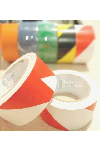 Yer Işaretleme Bandı Kırmızı Beyaz 50Mm X 30Metre