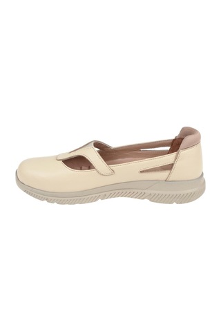 Forelli Hakiki Deri Comfort Kadın Ayakkabı For-sole Bej Bej