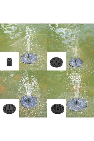 Symbee Güneş Enerjili Kuş Banyosu Çeşmesi - 6 Nozullu Taşınabilir Bahçe Havuz Pompası