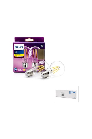 Philips Led Filament Rustik Ampul 7w E27 Gold - 2'li, 806 Lümen, Cam Gövde, Kod 777739 00- 6'li Paket Diğer