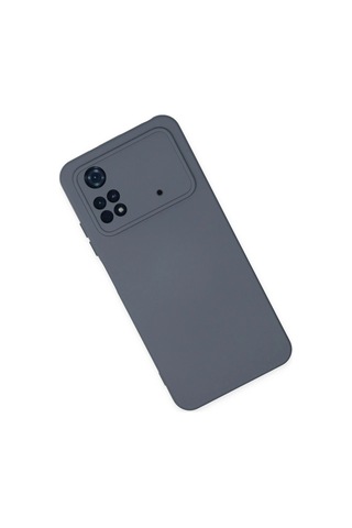 Cosmotex Newface Xiaomi Poco M4 Pro 4g Kılıf Nano İçi Kadife Silikon - Gri